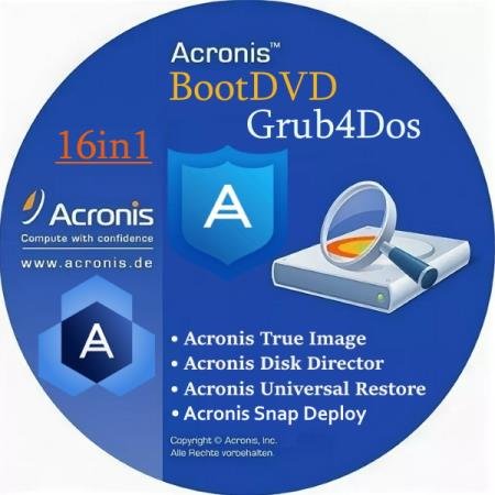 постер к Acronis BootDVD Grub4Dos Edition 16in1 13.08.20