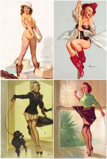 постер к Gil Elvgren. Pin-up рисунки