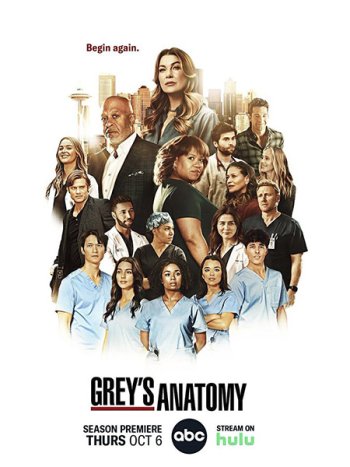 постер к Анатомия Грей / Анатомия страсти (19 сезон) / Greys Anatomy (2022) WEB-DLRip