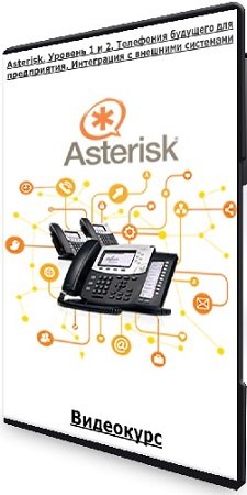 постер к Asterisk. Уровень 1 и 2. Телефония будущего для предприятия. Интеграция с внешними системами (2020-2021) Видеокурс